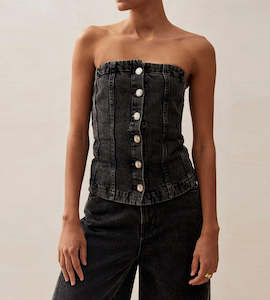 Alohas | Troyes Black Denim Tank