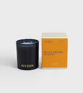 Hivern | Black Orchid & Clove Candle | Dark Navy
