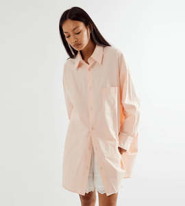 Commonplace | Peachy Oversized Shirt | Baby Pink