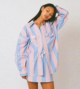 Commonplace | Eastern Shirt | Baby Blue/Pink