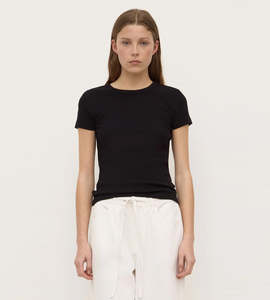 Tops: Assembly Label | Linley Rib Tee | Black