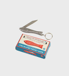 Fish Shaped Pocket Knife Keyring