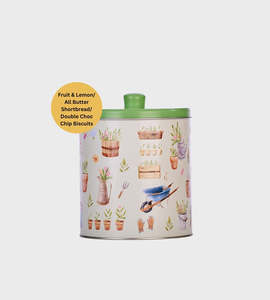 Grandma Wild's Pottering Garden Round Tin 300g | Fruit & Lemon Shortbread a&hellip;