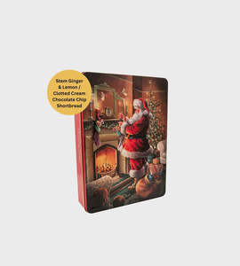 Grandma Wild's Santa by the Fire Tin 400g | Ginger & Lemon Shortbread + Clo&hellip;