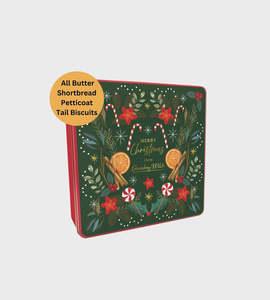 Pantry: Grandma Wild's Christmas Candycane Tin 400g | All Butter Shortbread