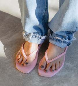 Shoes: Sandos | Square | Pink-a-boo