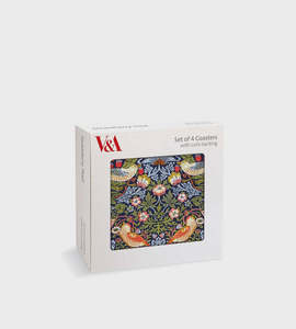 4 Pk Coasters | Strawberry Thief