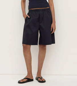 Womens Assembly Label: Assembly Label | Riley Poplin Short | True Navy