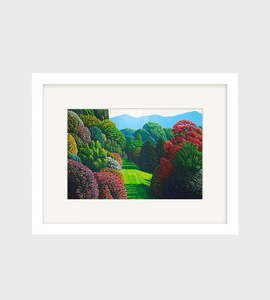 Karl Maughan | Marchent Ridge Small Art Print | Framed | White