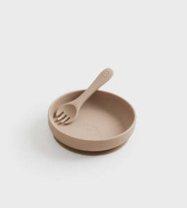 Tiny Table Co: Tiny Table Co. | Plate and Spork Set | Stone