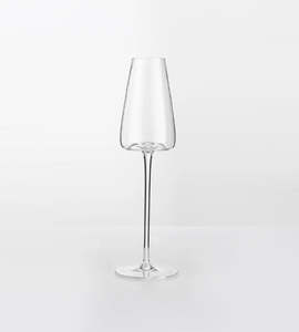 New In Home: Home Lab I Melted Crystal Champagne Flute I Set of 4 I Clear