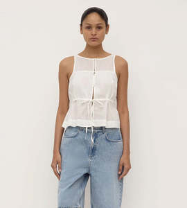 Tanks: Assembly Label | Suzie Top | White