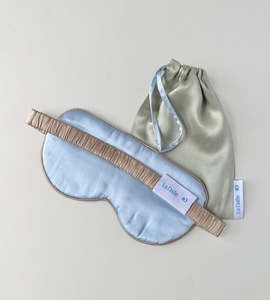 For Her: La Dailie | The Deep Sleep Silk Eye Mask | Sky/Fern