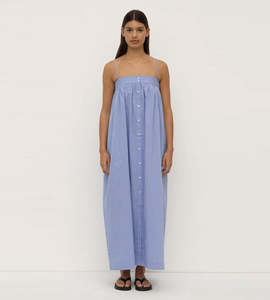 Clothing: Assembly Label | Erina Stripe Maxi Dress | Blue/White Stripe