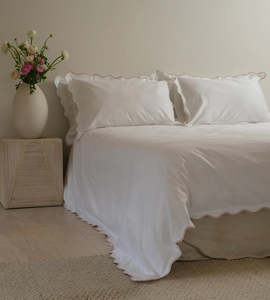 Cotton Bedding: Celine Duvet Set | Blush