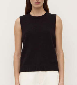 Tops: Assembly Label | Palma Knit Vest | Black
