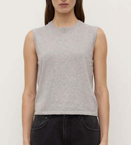 Assembly Label | Helena Cotton Cashmere Vest | Grey Marle