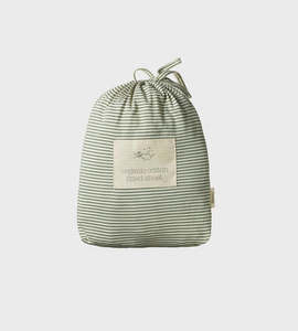 Nature Baby | Jersey Fitted Sheet | Nettle Pinstripe
