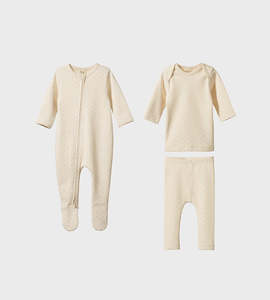 Nature Baby | Cotton Rib Essentials Set | Caramel Spot