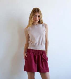 Clothing: Commonplace | Whimsy Cotton Vest | Pink Beige