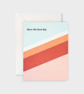 Cards: Lettuce | Card | Have the Best Day Red + Orange Stripe