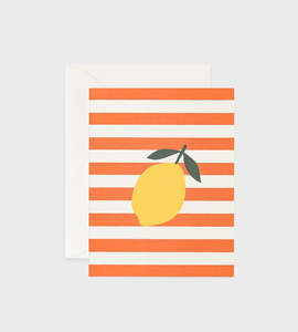 Cards: Father Rabbit Stationery | Lemon Stripe Card
