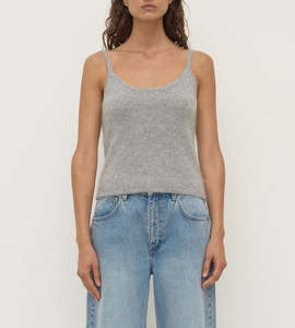 Tanks: Assembly Label | Carina Wool Tank | Grey Marle