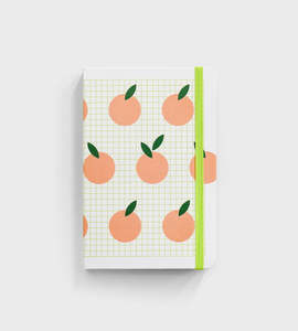 Notebooks: Lettuce | Hardcover Notebook | Peach Grid