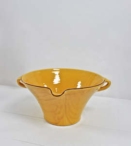 Narrow Based Bowl with Handle and Spout | Gold | 27cm