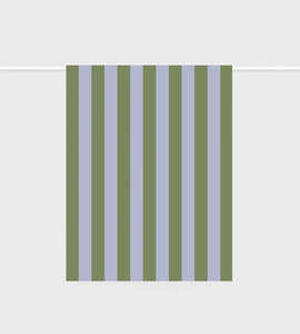 For Him: Lettuce | Tea Towel | Bold Stripe Periwinkle + Olive