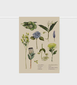 Grab And Go Gifts: Father Rabbit | Tea Towel | Botanical Collection