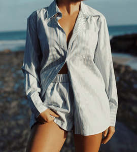 Tops: Commonplace I Good Days Shirt I Blue/White