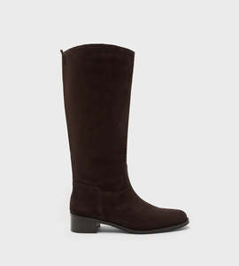 Shoes: Assembly Label | Stevie Suede Riding Boot | Ganache