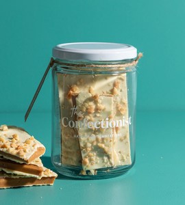 The Confectionist | White Chocolate Macadamia & Lemon Toffee Jar 200g (Limited Edition)