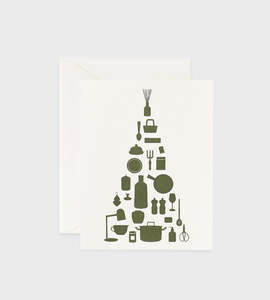 Father Rabbit Stationery | Green Utensils Tree Card