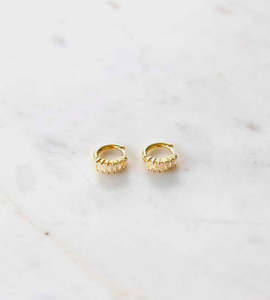 Jewellery: Sophie | Rock Stack Huggies | Gold
