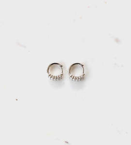 Jewellery: Sophie | Rock Stack Huggies | Silver