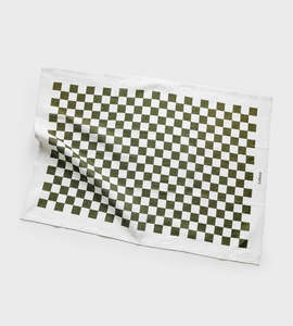 Lettuce: Lettuce | Tea Towel | Micro Checkers