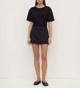 Skirts: Assembly Label | Kehlani Mini Suit Skirt | Black Pinstripe