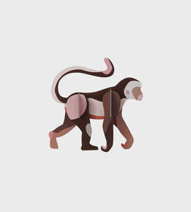 New In Home: Studio Roof | Wall Art Jungle Animals B7 | Monkey