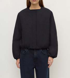 Womens Assembly Label: Assembly Label | Zoie Padded Bomber Jacket | Black