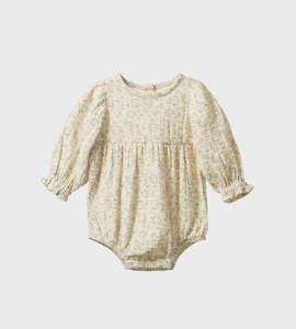 Nature Baby Bodysuits: Nature Baby | Willow Bodysuit Muslin | Bloomsbury Print