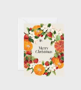 Father Rabbit Stationery | Card | Merry Christmas Wreath