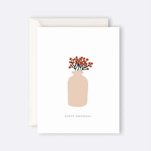 Father Rabbit Stationery | Card | Happy Birthday Vase