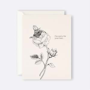 Father Rabbit Stationery | Card | I'm Sorry For Your Loss Rose