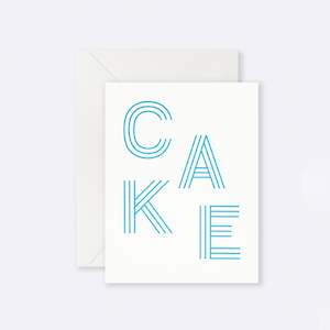 Lettuce Birthday Cards: Lettuce | Card | Cake Blue Stripe Letters