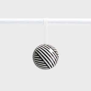 Father Rabbit Baubles: Father Rabbit | Bauble | Black & White Stripe