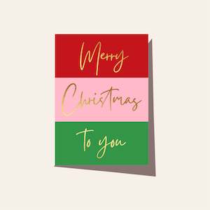 Christmas: Elm Paper | Card | Christmas Colour Stripe