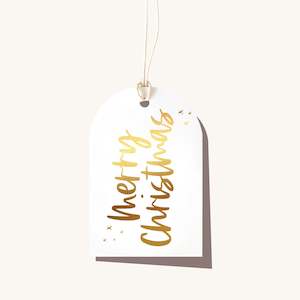 Christmas: Elm Paper | Tag | Merry Christmas Gold
