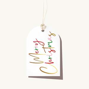 Elm Paper | Tag | Merry Christmas Script Gift Tag